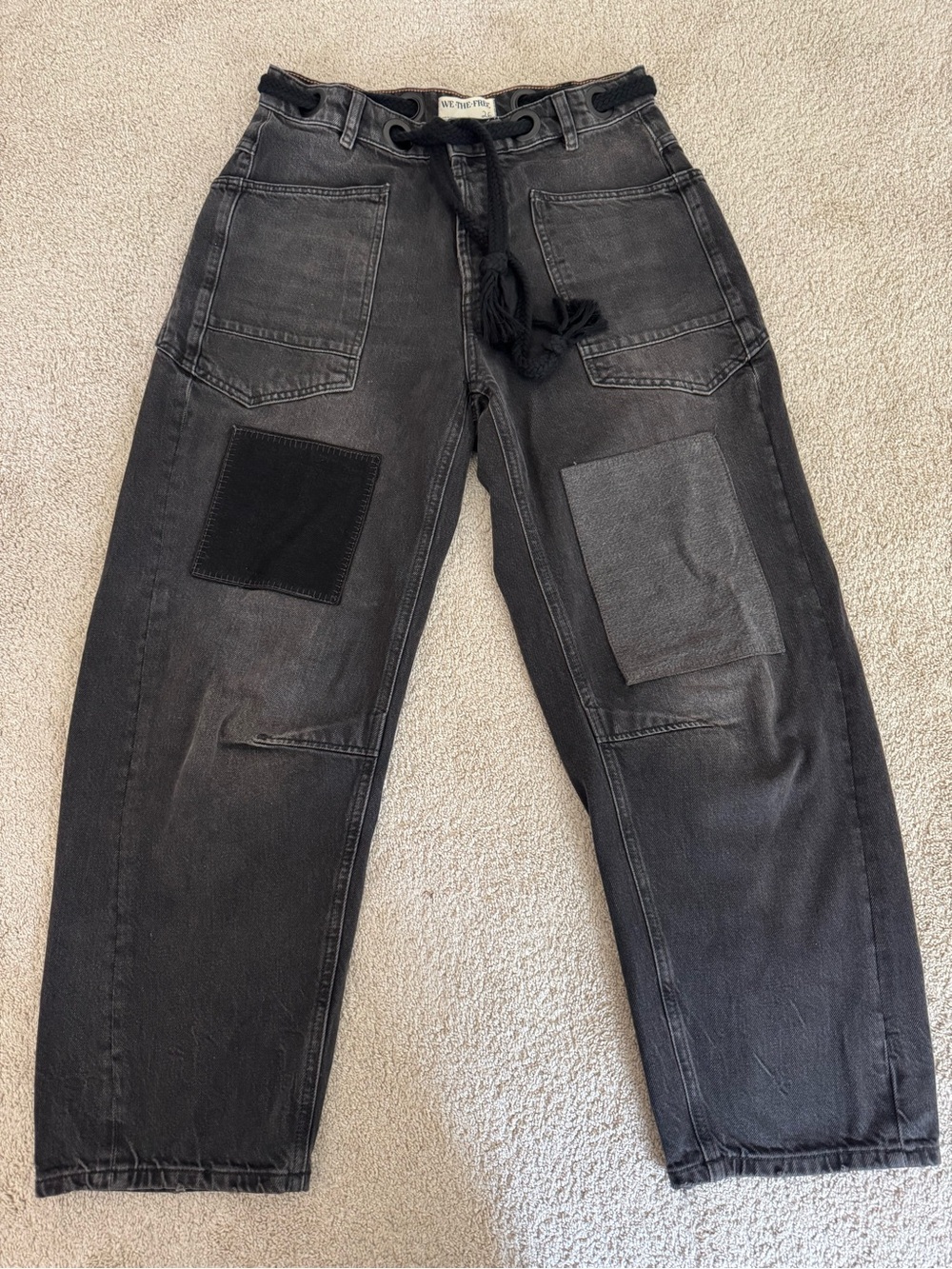 We The Free Moxie Pull-On Barrel Jeans - Night Hawk